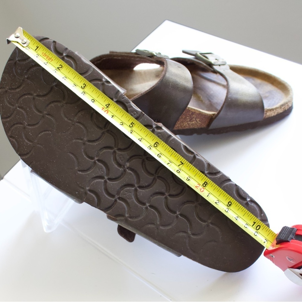 Birkenstock Arizona Oiled Leather Shimmer Brown Women’s Open-Toe Sandals Size 40 - Picture 12 of 13